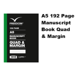 Freedom 192 pages A5 Manuscript Books Q/M